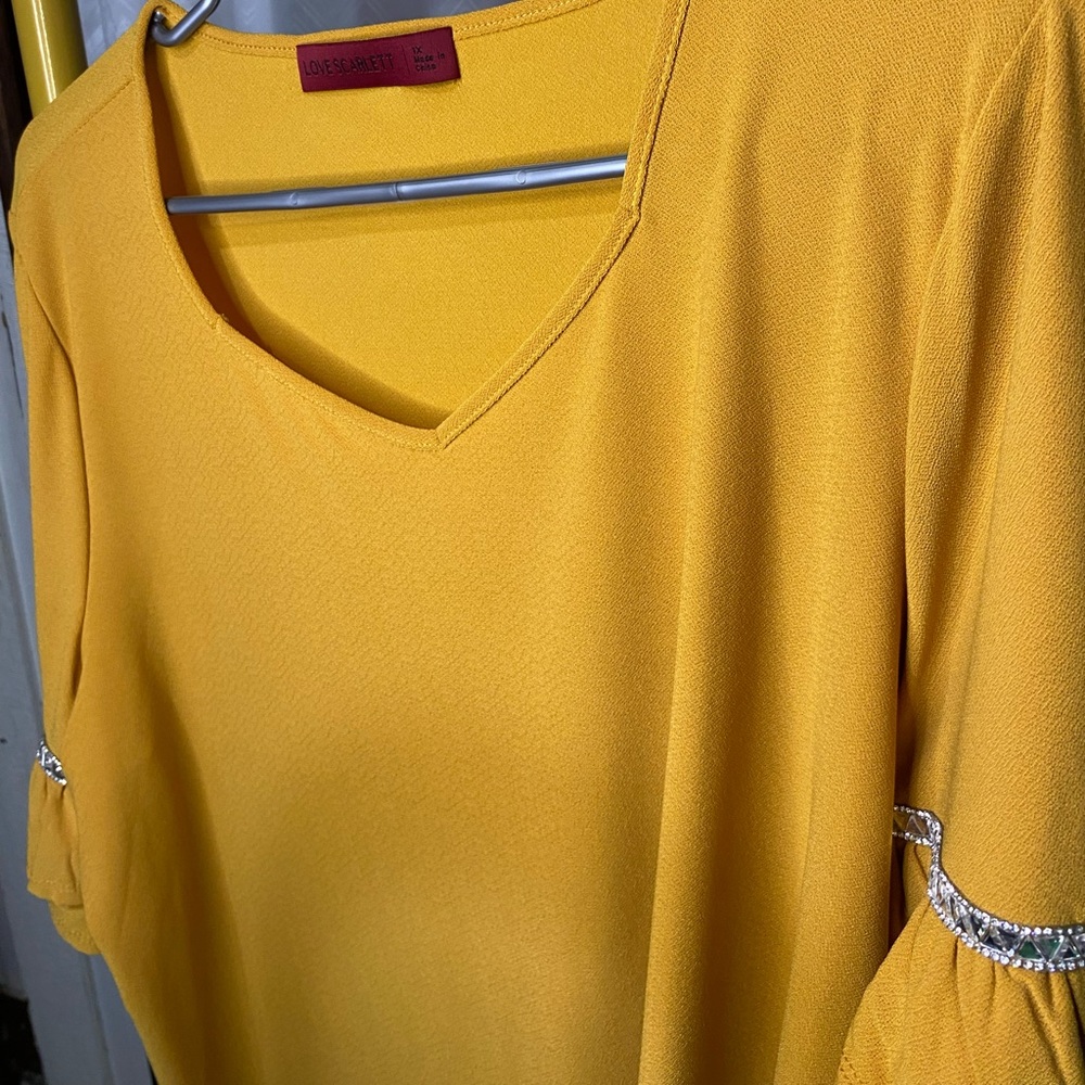 Scarlett Yellow V-Neck Blouse